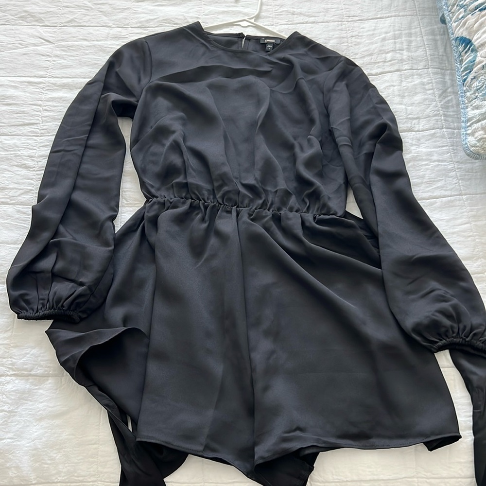 Black long sleeved romper